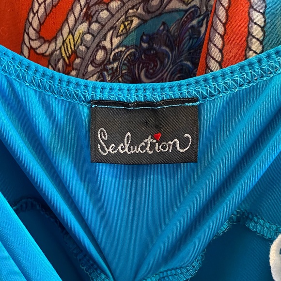 Seduction Blue Ruched Mini Dress - Picture 9 of 12